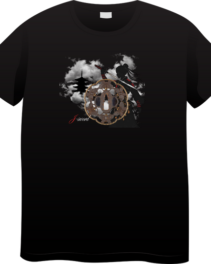 鐔weapon(211) Tシャツ 日本刀 ユニセックス 和柄プリント 和 和柄 日本 お土産  外国人