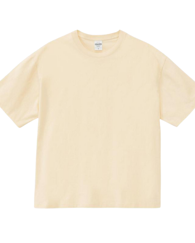 Plain Box silhouette T-shirt cotton Fine knit jersey 6.5oz 4colors 4size