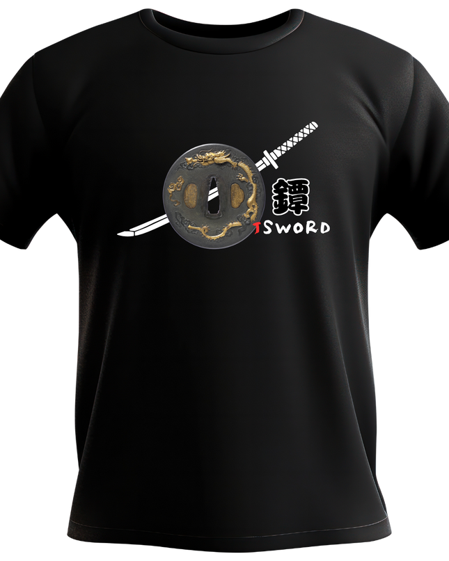 Tsuba weapon (5) T-shirt Japanese sword Unisex Japanese print Japanese pattern Japan Souvenir Foreigner
