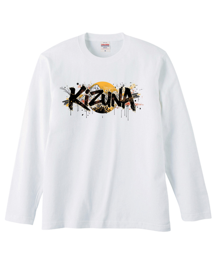 Japanese Edo x graffiti T-Shirt (105) "KIZUNA" Long-sleeved Tee without ribbed cuffs