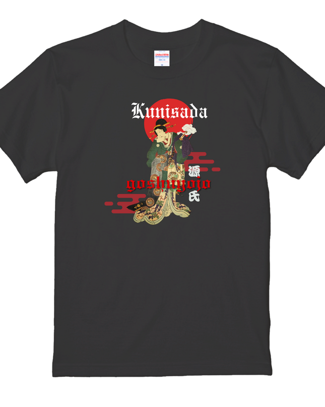 Genji Goshu Yojo (5) Beauty Painting T-shirt Ukiyo-e Pattern Print Japanese Japanese Pattern Japan Souvenir Utagawa Kunisada (Toyokuni III)
