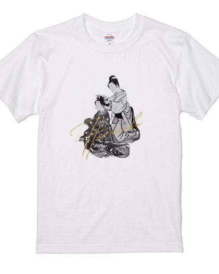 Tsukioka Yoshitoshi (5) Beauty painting T-shirt Ukiyo-e Print pattern Japanese Japanese pattern Japan Souvenir Foreigner
