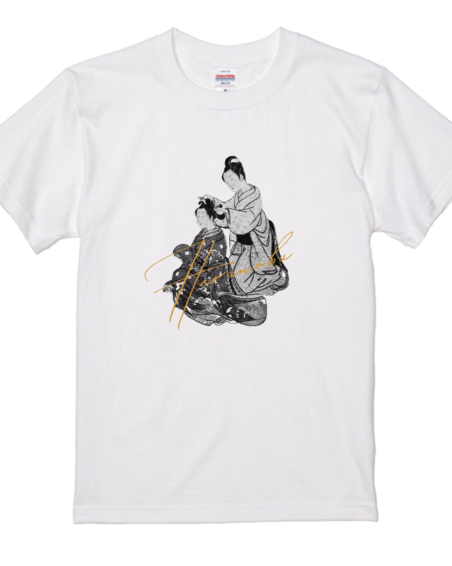 Tsukioka Yoshitoshi (5) Beauty painting T-shirt Ukiyo-e Print pattern Japanese Japanese pattern Japan Souvenir Foreigner
