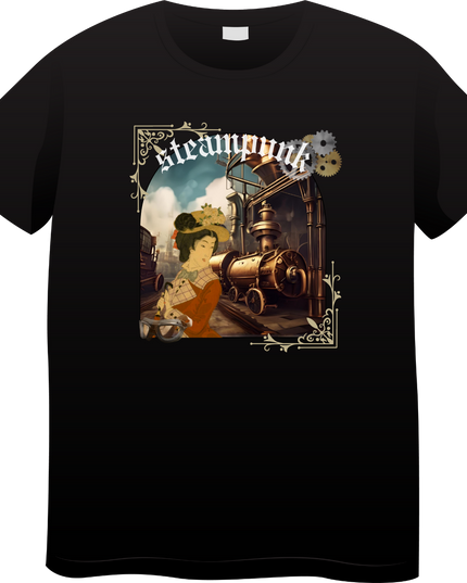 Steampunk T-shirts (10) Ukiyo-e T-shirts Retro-future Nishiki-e Steampunk fashion Japanese Japanese souvenirs