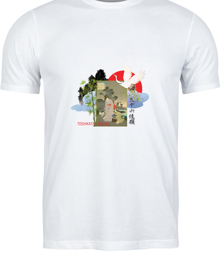Thirty-six Beautiful Women T-shirts (5) Ukiyo-e Print Japanese Pattern Japanese Souvenir Mizuno Toshikata Geisha T-shirt