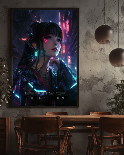 Cyber Geisha Set of 3(101) Abstract Digital Poster(High-Resolution Download, 5 Size Ratios)