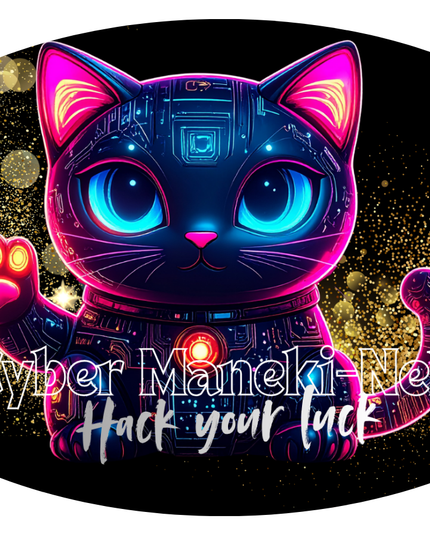 Cyberpunk sticker [Cyber Maneki-Neko] (111)