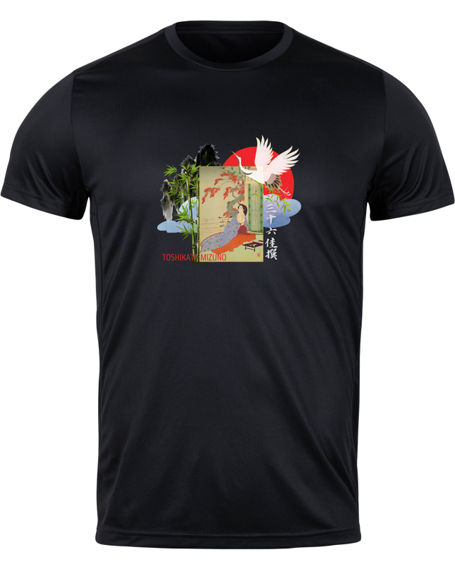 Thirty-six Beautiful Women T-shirts (6) Ukiyo-e Print Japanese Pattern Japanese Souvenir Mizuno Toshikata Geisha T-shirt