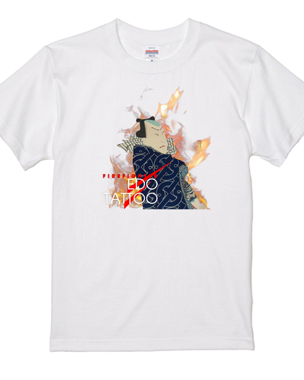 Edo tattoo T-shirt(6) organic cotton Japanese pattern print Japanese culture souvenirs Firefighters of Edo
