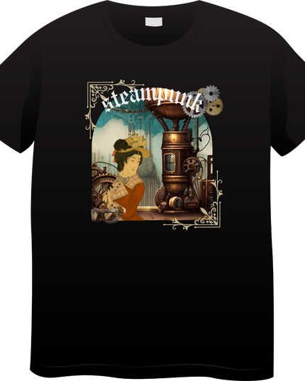 Steampunk T-shirts (11) Ukiyo-e T-shirts Retro-future Nishiki-e Steampunk fashion Japanese Japanese souvenirs