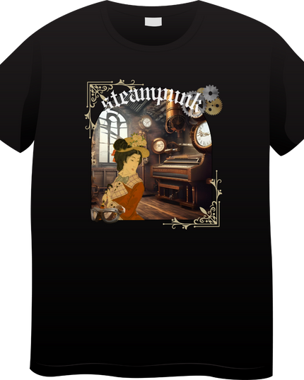 Steampunk T-shirts (13) Ukiyo-e T-shirts Retro-future Nishiki-e Steampunk fashion Japanese Japanese souvenirs