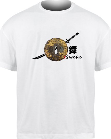 Tsuba weapon (7) T-shirt Japanese sword Unisex Japanese print Japanese pattern Japan Souvenir Foreigner