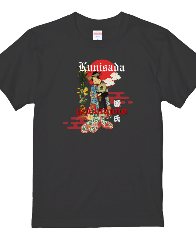 Genji Goshu Yojo (7) Beauty painting T-shirt Ukiyo-e Pattern print Japanese Japanese pattern Japan Souvenir Utagawa Kunisada (Toyokuni III)