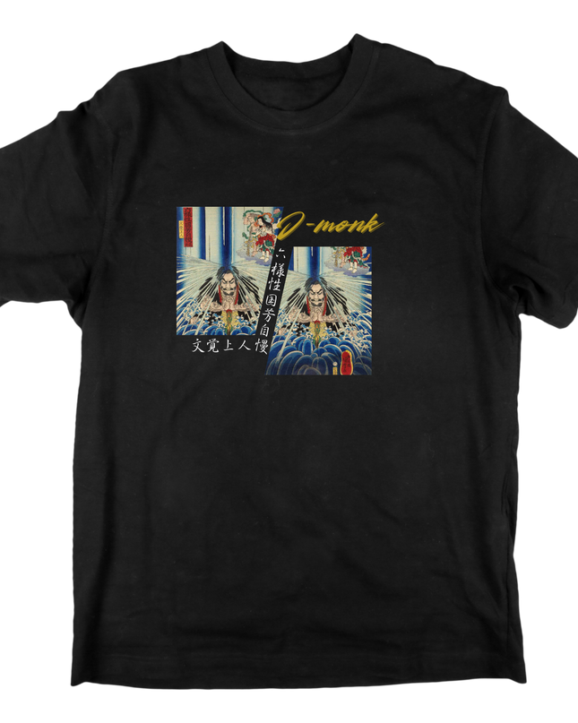 Warrior painting (Monkaku Shonin) T-shirt Ukiyo-e Unisex Japanese print Japanese pattern Japan Souvenir Foreigner