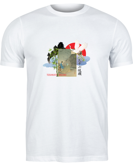 Thirty-six Selected Works (8) Bijinga T-shirt Ukiyo-e Pattern Print Japanese Japanese Pattern Japan Souvenir Mizuno Toshikata Geisha t-shirt