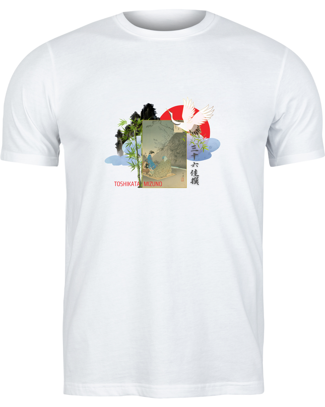Thirty-six Selected Works (8) Bijinga T-shirt Ukiyo-e Pattern Print Japanese Japanese Pattern Japan Souvenir Mizuno Toshikata Geisha t-shirt