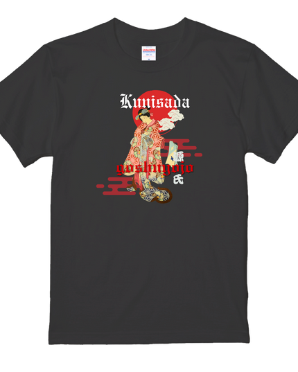 Genji Goshu Yojo (8) Beauty Painting T-shirt Ukiyo-e Pattern Print Japanese Japanese Pattern Japan Souvenir Utagawa Kunisada (Toyokuni III)