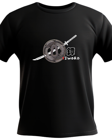 Tsuba weapon (8) T-shirt Japanese sword Unisex Japanese print Japanese pattern Japan Souvenir Foreigner