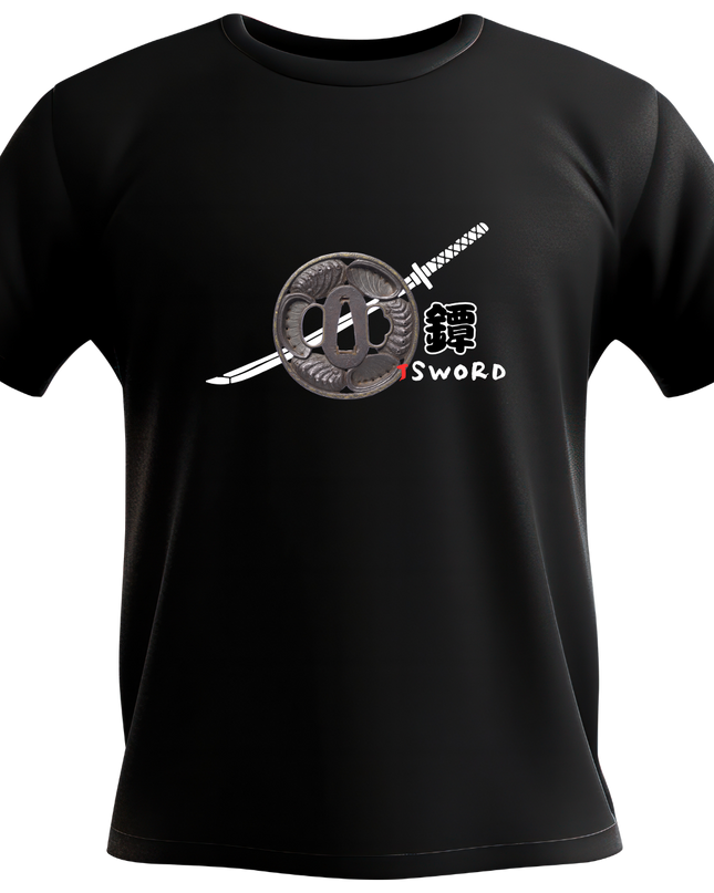 Tsuba weapon (8) T-shirt Japanese sword Unisex Japanese print Japanese pattern Japan Souvenir Foreigner