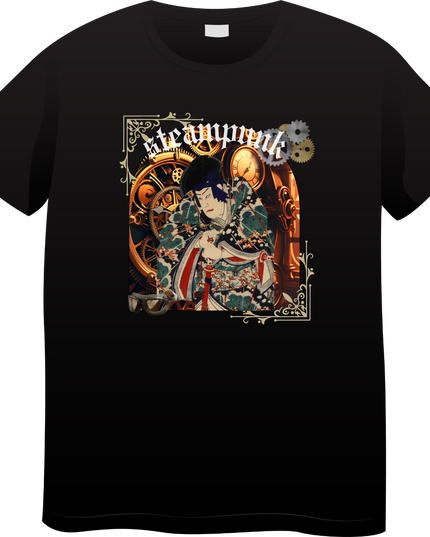 Steampunk T-shirts (18) Ukiyo-e T-shirts Retro-future Nishiki-e Steampunk fashion Japanese Japanese souvenirs