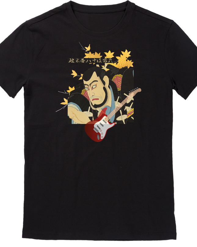 Kabuki Rock T-shirt(1) organic cotton Japanese pattern print Japanese culture souvenirs