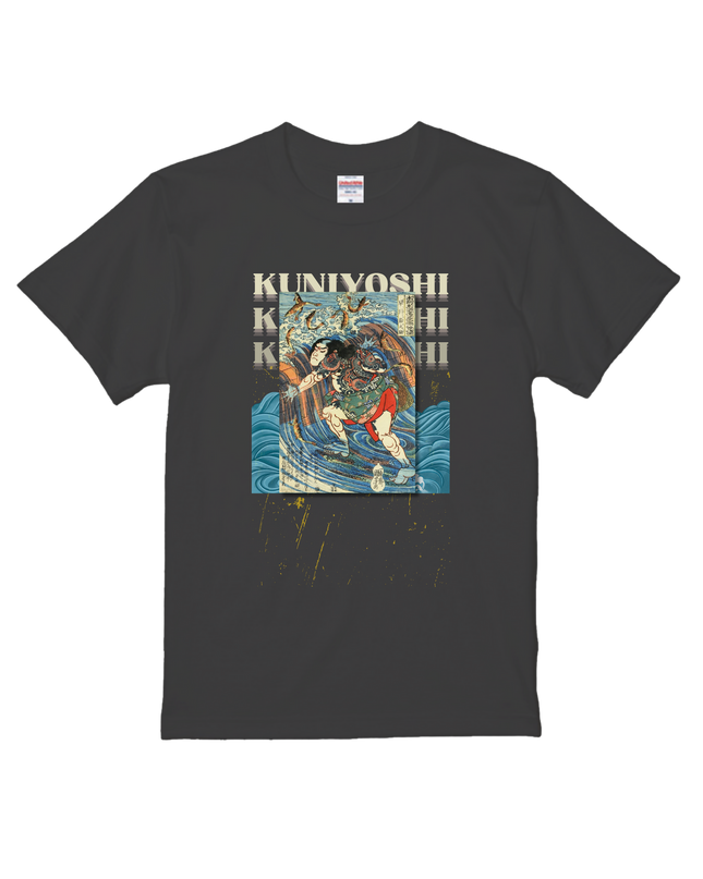Honcho Suikoden Heroes 800 People One Piece (1) T-shirt, warrior painting, Nishiki-e, Utagawa Kuniyoshi, Ukiyo-e, Japanese print, Japanese, Japanese pattern, Japan, souvenir, foreigner