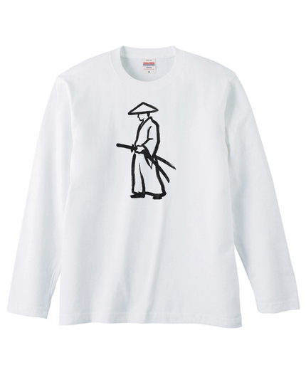 Deer antler comb (1) Jomon T-shirt Organic cotton Long sleeve T-shirt with ribbing Japanese print Japanese culture Souvenir