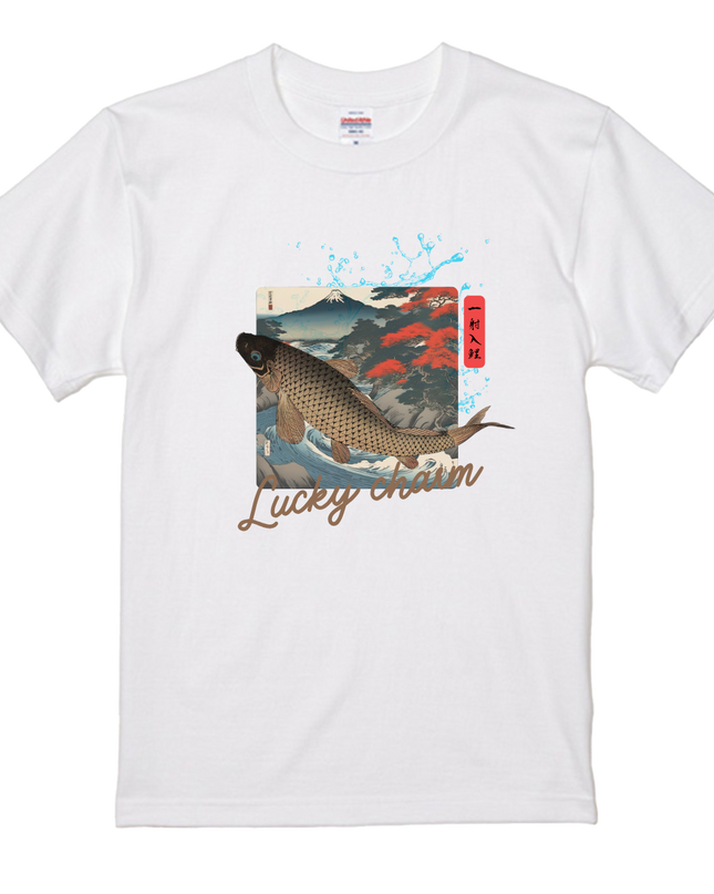 One shot carp (1) T-shirt, warrior painting, Nishiki-e, Ukiyo-e, Japanese print, Japanese, Japanese pattern, Japan, souvenir, foreigner