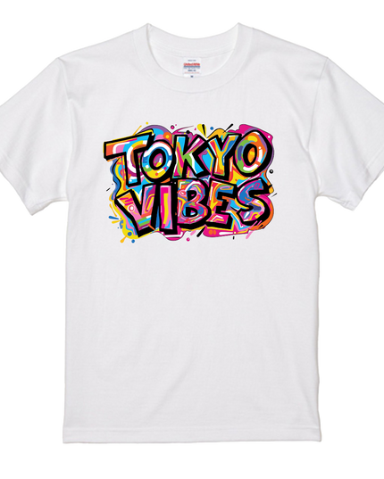 Typography T-shirt (1) Tokyo ViBes cotton Novelty Gift Ideas street art Tee