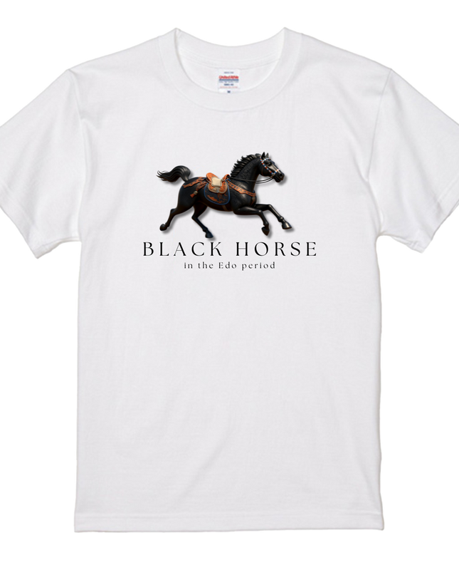 Horses in the Edo period T-shirt (1) Edouma T-shirts for a stylish Japanese look