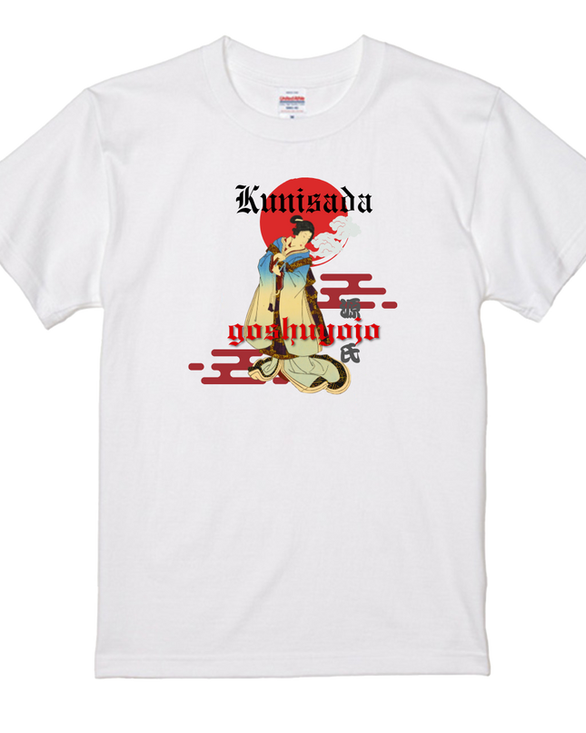 Genji Goshu Yojo (11) Beauty painting T-shirt Ukiyo-e Pattern print Japanese Japanese pattern Japan Souvenir Utagawa Kunisada (Toyokuni III)