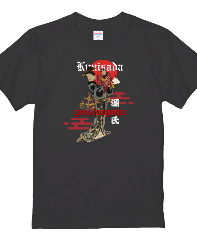 Genji Goshu Yojo (1) Beauty painting T-shirt Ukiyo-e Pattern print Japanese Japanese pattern Japan Souvenir Utagawa Kunisada (Toyokuni III)