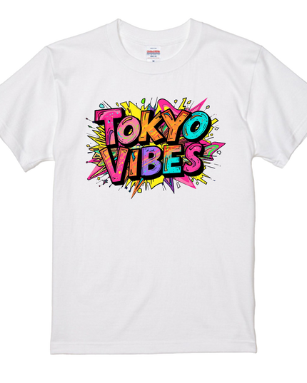 Typography T-shirt (2) Tokyo ViBes cotton Novelty Gift Ideas street art Tee