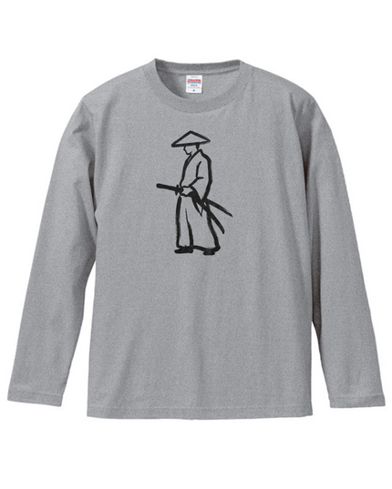 Deer antler comb (1) Jomon T-shirt Organic cotton Long sleeve T-shirt with ribbing Japanese print Japanese culture Souvenir