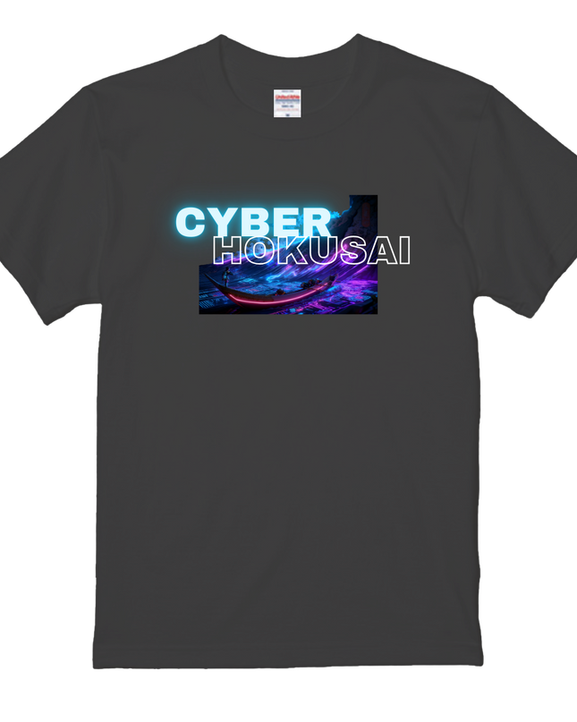 Cyber Hokusai T-shirt (2) Ukiyo-e art Tee for a stylish Japanese look