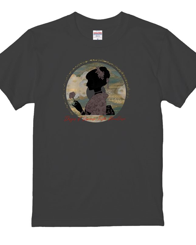 Taisho Romance T-shirt(1) organic cotton Japanese pattern print Japanese culture souvenirs
