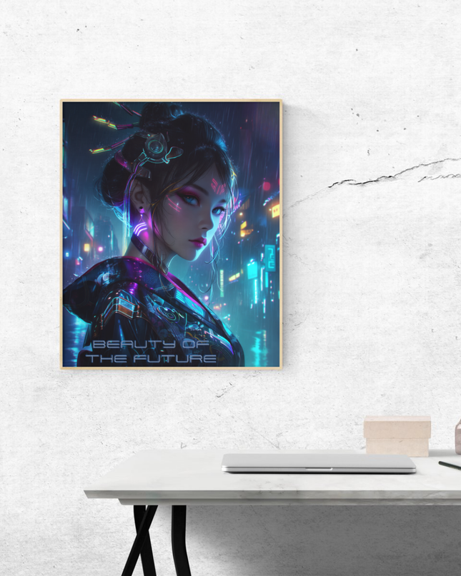 Cyber Geisha Set of 3(101) Abstract Digital Poster(High-Resolution Download, 5 Size Ratios)