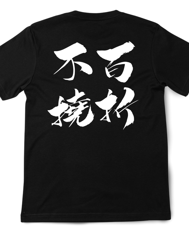 Japanese four-character idioms T-shirt (1) Back print cotton Novelty Gift Ideas Japanese words Tee