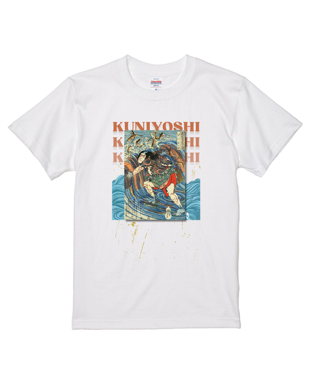 Honcho Suikoden Heroes 800 People One Piece (1) T-shirt, warrior painting, Nishiki-e, Utagawa Kuniyoshi, Ukiyo-e, Japanese print, Japanese, Japanese pattern, Japan, souvenir, foreigner