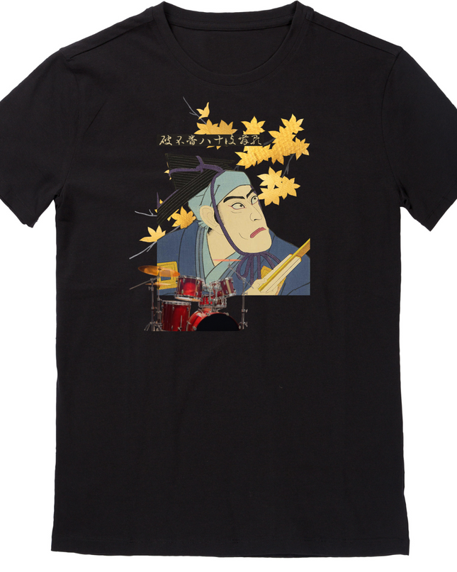 Kabuki Rock T-shirt(2) organic cotton Japanese pattern print Japanese culture souvenirs