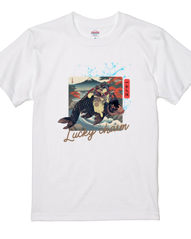 One shot carp (2) T-shirt, warrior painting, Nishiki-e, Ukiyo-e, Japanese print, Japanese, Japanese pattern, Japan, souvenir, foreigner