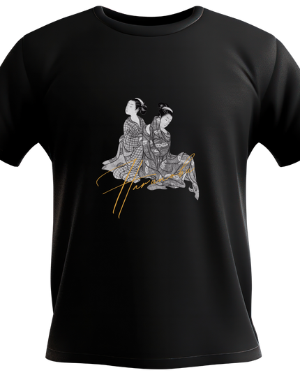 Tsukioka Yoshitoshi (2) Beauty painting T-shirt Ukiyo-e Print pattern Japanese Japanese pattern Japan Souvenir Foreigner