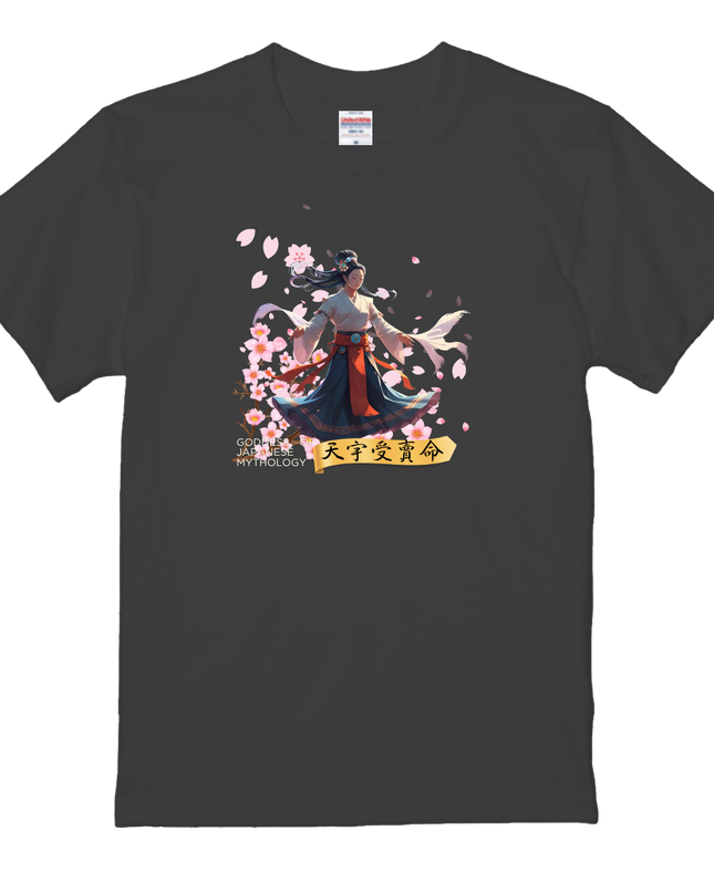 Japanese mythology T-Shirts(2) cotton  Novelty Gift Ideas Goddess Tee 天宇受賣命 (アメノウズメ)