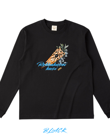 Deer antler comb (1) Jomon T-shirt Organic cotton Long sleeve T-shirt with ribbing Japanese print Japanese culture Souvenir