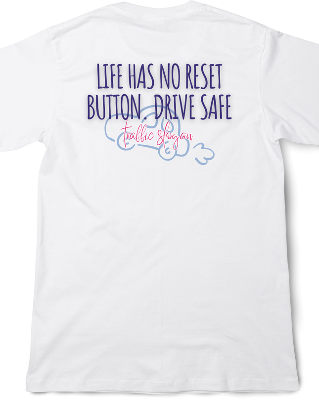 Traffic slogan T-Shirt(3) back print cotton Novelty Gift Ideas Funny Slogans (for abroad) Tee