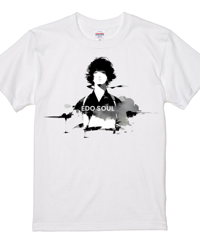 sumi-e ink painting style T-Shirt (102) Japanese Streetwear Edo soul Tee