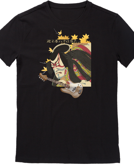 Kabuki Rock T-shirt(3) organic cotton Japanese pattern print Japanese culture souvenirs