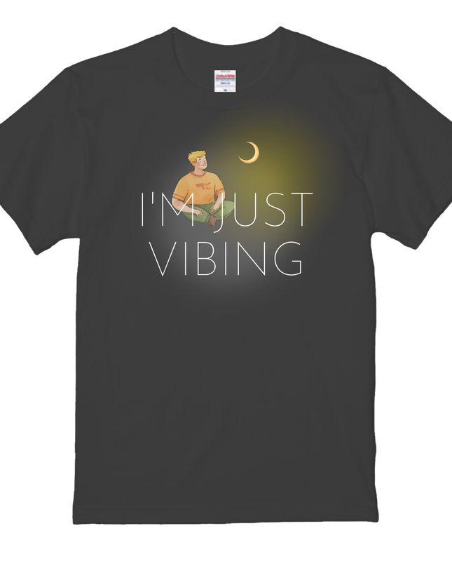 Popular Words T-Shirts(8) cotton Letter T-shirt Novelty Gift Ideas Funny T Shirt (I'm just vibing)