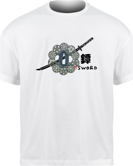 Tsuba weapon (2) T-shirt Japanese sword Unisex Japanese print Japanese pattern Japan Souvenir Foreigner