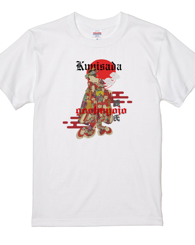 Genji Goshu Yojo (2) Beauty Painting T-shirt Ukiyo-e Pattern Print Japanese Japanese Pattern Japan Souvenir Utagawa Kunisada (Toyokuni III)